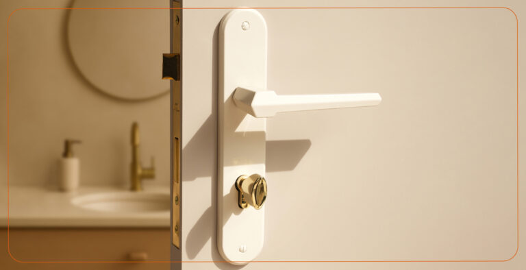 تصویر دستگیره پلاک کلاسیک مناسب درب اتاق خواب